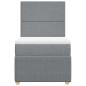 Preview: Boxspringbett mit Matratze Hellgrau 90x190 cm Stoff