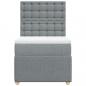 Preview: Boxspringbett mit Matratze Hellgrau 90x190 cm Stoff