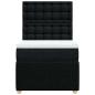 Preview: Boxspringbett mit Matratze Schwarz 90x190 cm Stoff