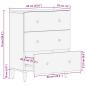 Preview: Beistellschrank 60x33x75 cm Massivholz Mango