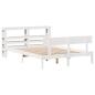 Preview: Massivholzbett ohne Matratze Weiß 140x190 cm Kiefernholz