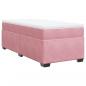 Preview: Boxspringbett mit Matratze Rosa 100x200 cm Samt