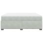 Preview: Boxspringbett mit Matratze Hellgrau 200x200 cm Samt