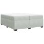 Preview: Boxspringbett mit Matratze Hellgrau 200x200 cm Samt