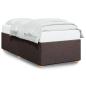 Preview: ARDEBO.de - Bettgestell ohne Matratze Dunkelbraun 80x200 cm Stoff