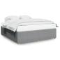 Preview: Bettgestell ohne Matratze Hellgrau 200x200 cm Stoff