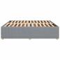 Preview: Bettgestell ohne Matratze Hellgrau 200x200 cm Stoff