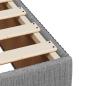 Preview: Bettgestell ohne Matratze Hellgrau 200x200 cm Stoff