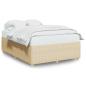 Preview: Bettgestell ohne Matratze Creme 140x190 cm Stoff