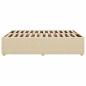 Preview: Bettgestell ohne Matratze Creme 140x190 cm Stoff