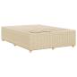Preview: Bettgestell ohne Matratze Creme 140x190 cm Stoff
