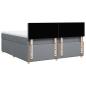 Preview: Boxspringbett mit Matratze Hellgrau 180x200 cm Stoff