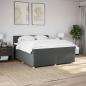 Preview: Boxspringbett mit Matratze Dunkelgrau 180x200 cm Stoff
