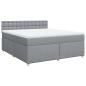 Preview: Boxspringbett mit Matratze Hellgrau 180x200 cm Stoff