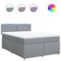 Preview: Boxspringbett mit Matratze Hellgrau 140x190 cm Stoff