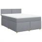Preview: Boxspringbett mit Matratze Hellgrau 140x190 cm Stoff