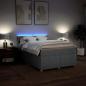 Preview: Boxspringbett mit Matratze Hellgrau 140x190 cm Stoff