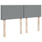 Preview: Boxspringbett mit Matratze Hellgrau 140x190 cm Stoff