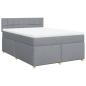 Preview: Boxspringbett mit Matratze Hellgrau 140x190 cm Stoff