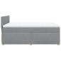 Preview: Boxspringbett mit Matratze Hellgrau 140x190 cm Stoff