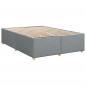 Preview: Boxspringbett mit Matratze Hellgrau 140x190 cm Stoff