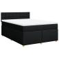 Preview: Boxspringbett mit Matratze Schwarz 140x190 cm Stoff