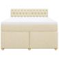 Preview: Boxspringbett mit Matratze Creme 140x200 cm Stoff