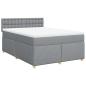 Preview: Boxspringbett mit Matratze Hellgrau 140x200 cm Stoff