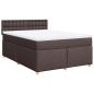 Preview: Boxspringbett mit Matratze Dunkelbraun 140x200 cm Stoff