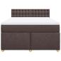 Preview: Boxspringbett mit Matratze Dunkelbraun 140x200 cm Stoff