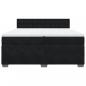 Preview: Boxspringbett mit Matratze Schwarz 200x200 cm Samt