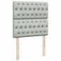 Preview: Boxspringbett mit Matratze Hellgrau 90x190 cm Samt