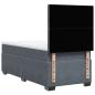 Preview: Boxspringbett mit Matratze Dunkelgrau 90x200 cm Samt