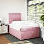 Preview: Boxspringbett mit Matratze Rosa 120x190 cm Samt