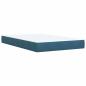Preview: ARDEBO.de - Boxspringbett mit Matratze Blau 120x200 cm Samt