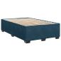Preview: Boxspringbett mit Matratze Blau 120x200 cm Samt