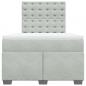 Preview: Boxspringbett mit Matratze Hellgrau 120x200 cm Samt
