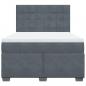 Preview: Boxspringbett mit Matratze Dunkelgrau 140x190 cm Samt