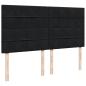 Preview: Boxspringbett mit Matratze Schwarz 200x200 cm Samt