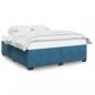 Preview: ARDEBO.de - Bettgestell Blau 200x200 cm Samt