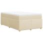 Preview: Boxspringbett mit Matratze Creme 120x190 cm Stoff