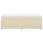 Preview: Boxspringbett mit Matratze Creme 120x190 cm Stoff