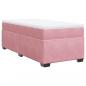 Preview: Boxspringbett mit Matratze Rosa 90x190 cm Samt