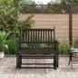 Preview: Schaukelbank Schwarz 118x70x104,5 cm Massivholz Pappel