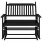 Preview: Schaukelbank Schwarz 118x70x104,5 cm Massivholz Pappel