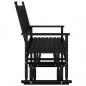 Preview: Schaukelbank Schwarz 118x70x104,5 cm Massivholz Pappel