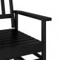 Preview: Schaukelbank Schwarz 118x70x104,5 cm Massivholz Pappel