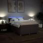 Preview: Boxspringbett mit Matratze Dunkelbraun 160x200 cm Stoff