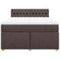 Preview: Boxspringbett mit Matratze Dunkelbraun 160x200 cm Stoff