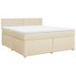 Preview: Boxspringbett mit Matratze Creme 180x200 cm Stoff